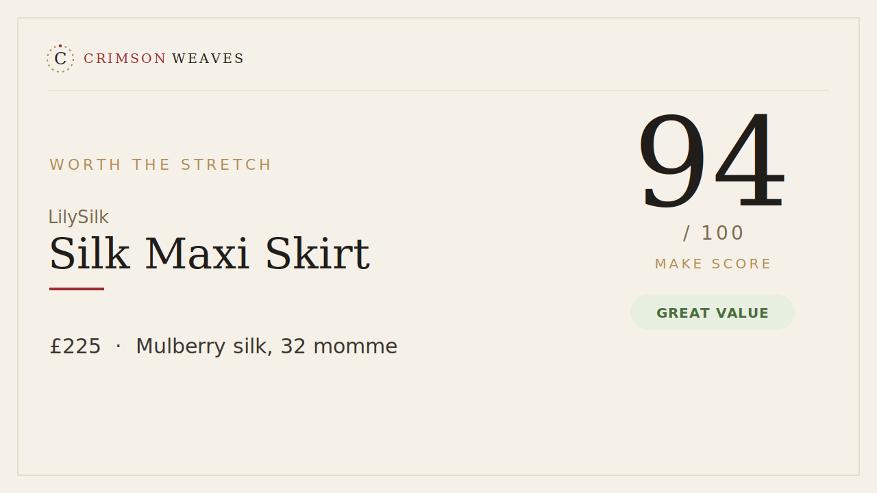 Crimson Weaves garment review detail